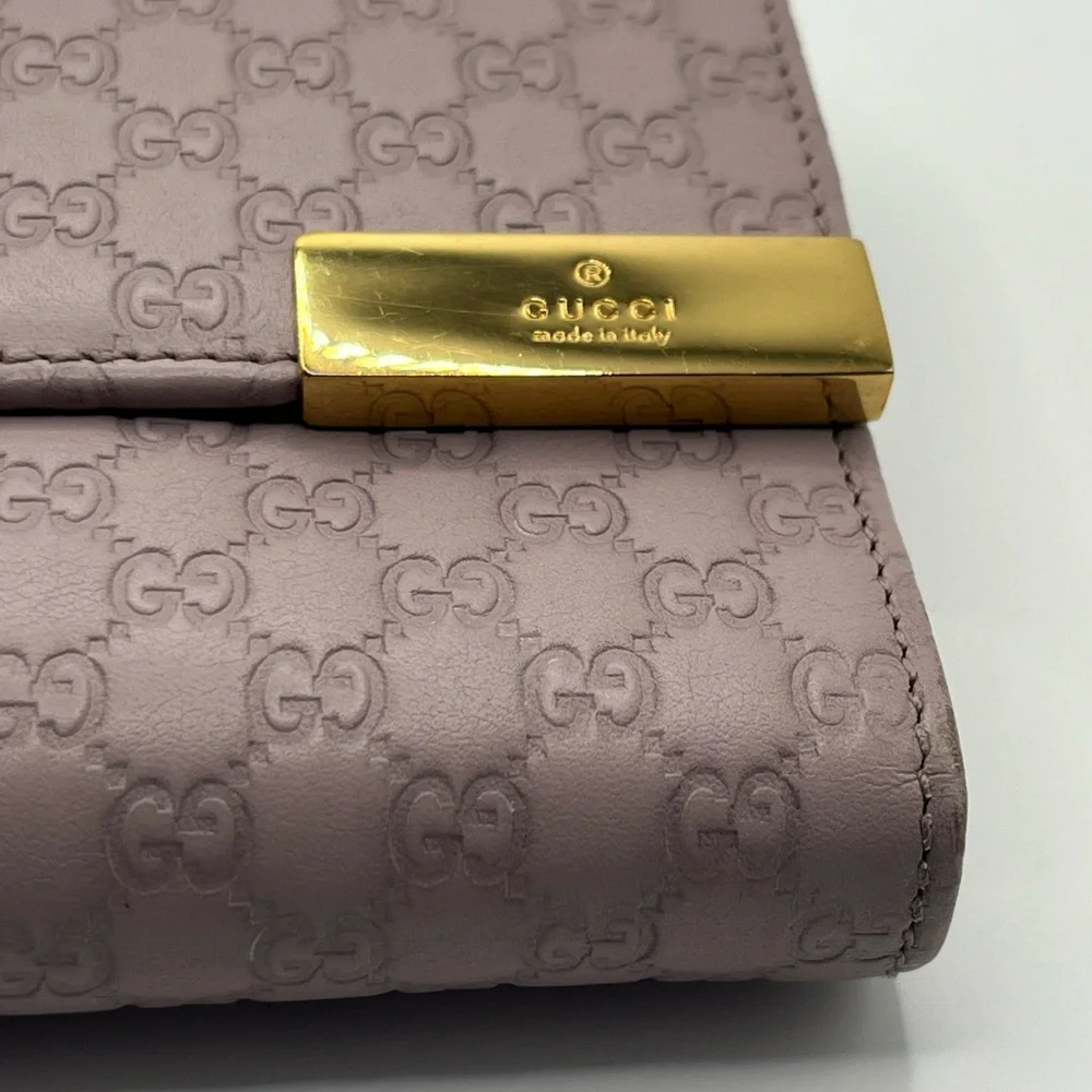 Gucci Microguccissima Continental Wallet in lilac leather with COA - Picture 10 of 12